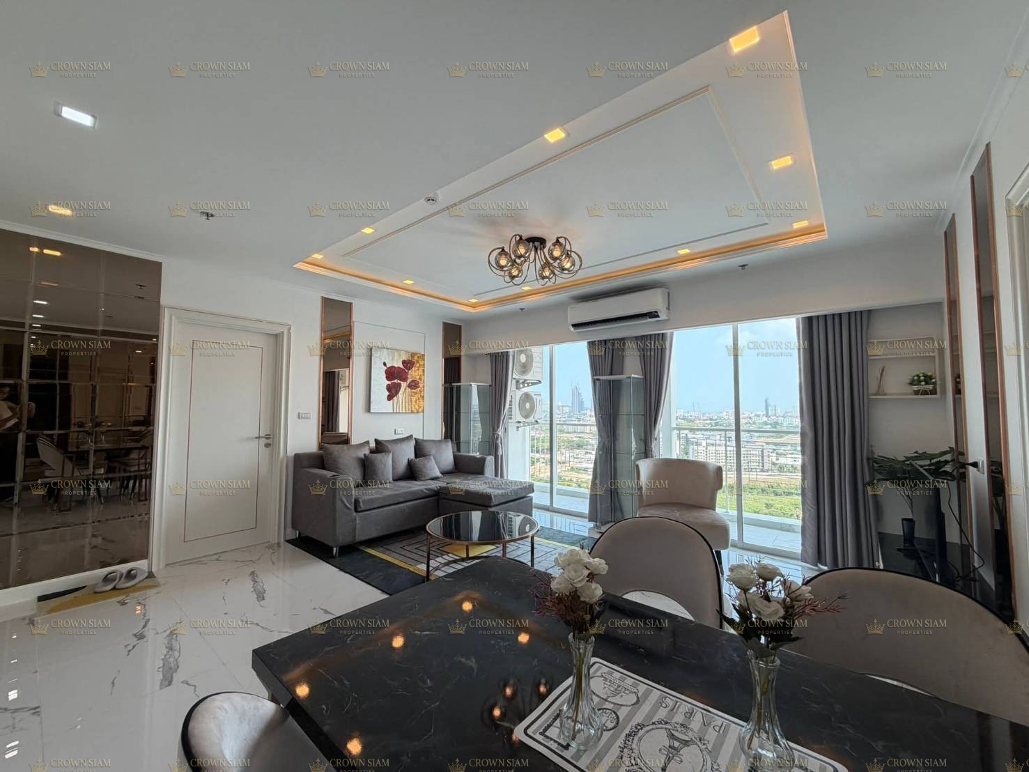 จอมเทียน • The Empire Tower Pattaya • คอนโด 2 ห้องนอน วิวทะเลบางส่วน ชั้น 20