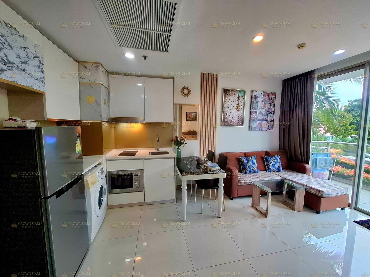พัทยาเหนือ • The Riviera Wongamat • คอนโด 1 ห้องนอน วิวสระว่ายน้ำ ชั้น 4